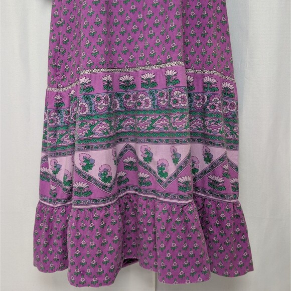 The Vermont Country Store Purple Floral Dress Prairie Cottagecore Women's Medium - Picture 4 of 10